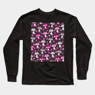 Cute foxes in pink and grey Long Sleeve T-Shirt